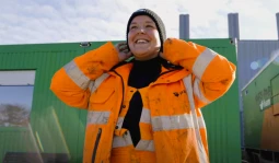 Jill aan het werk bij BAM